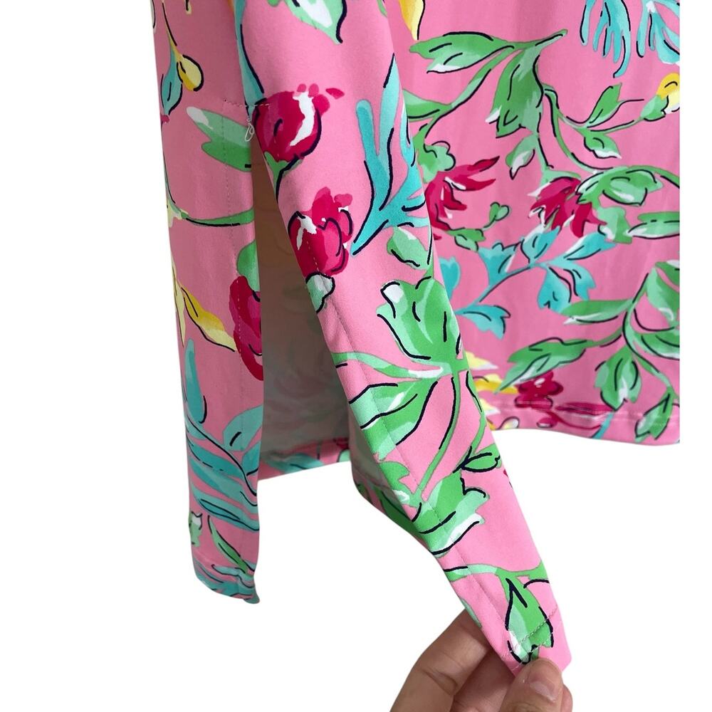 Barbara Gerwit Nylon Spandex Tunic Top Pink Multi Size M Resort Travel NWT - Picture 3 of 9